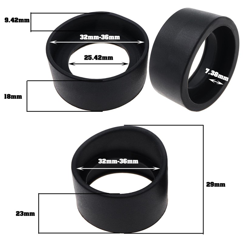 eMagTech 4PCS Eyepiece Cover for 32-36mm Stereo Microscope Eyepieces Soft