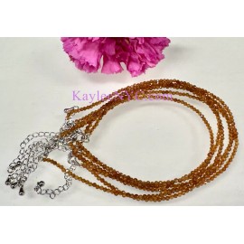 Wholesale Lot 6 Pcs 2mm Natural Brown Garnet Anklets Crystal Healing Energy