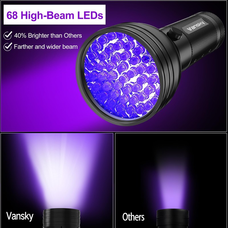 Vansky Air Conditioner Leak Detector: Professional Car Tool 68 LED