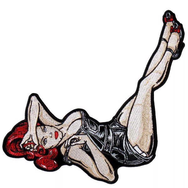Motor Pin Up Jacket Vest Biker Back Patch - 9.0
