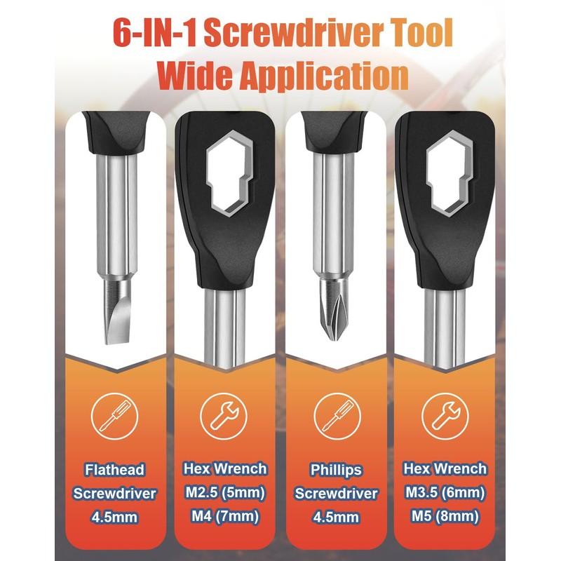 Stocking Stuffers for Men, AOGUU 6-in-1 Keychain Screwdriver Bit with