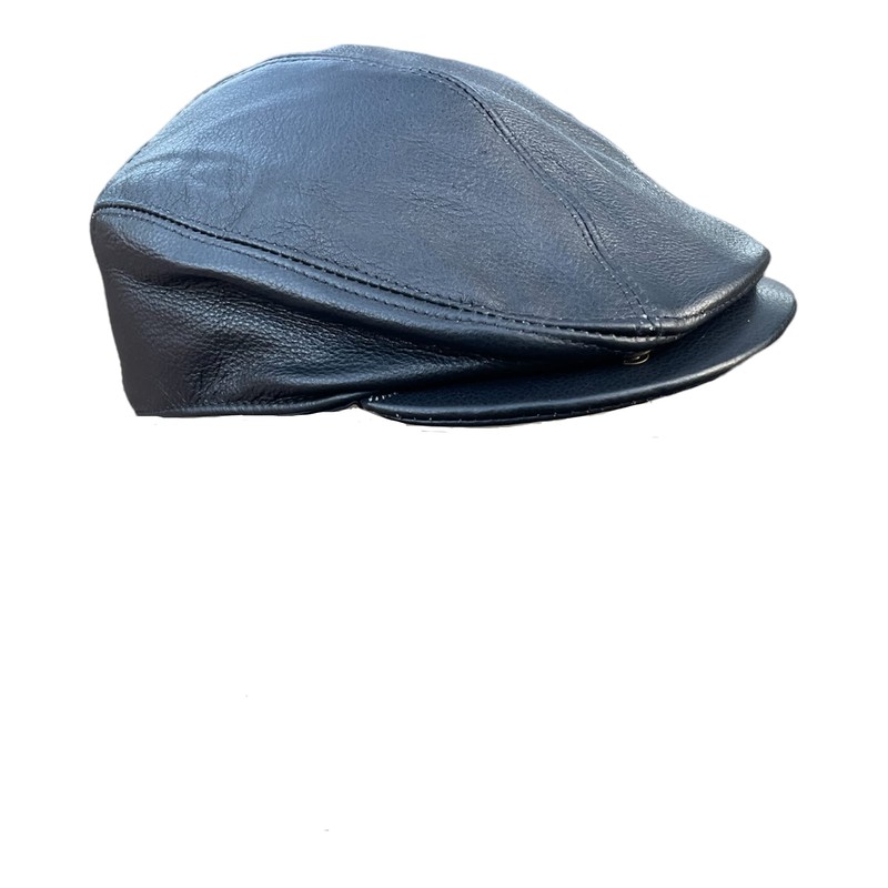 italianboy2018 Real Leather Ivy Flat, Oldman, Driver Cabbie Hat/Cap (Size: