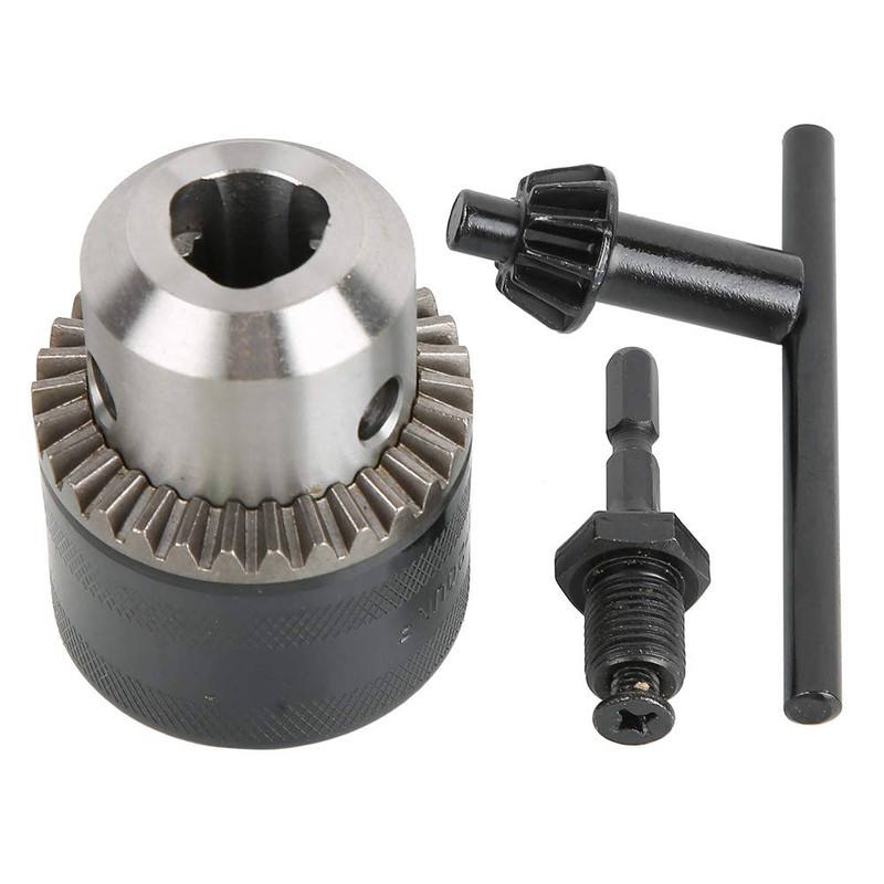 Drill Chuck, 3.0-16 mm 1/2-20UNF Chuck Adapter Kit, Key Type