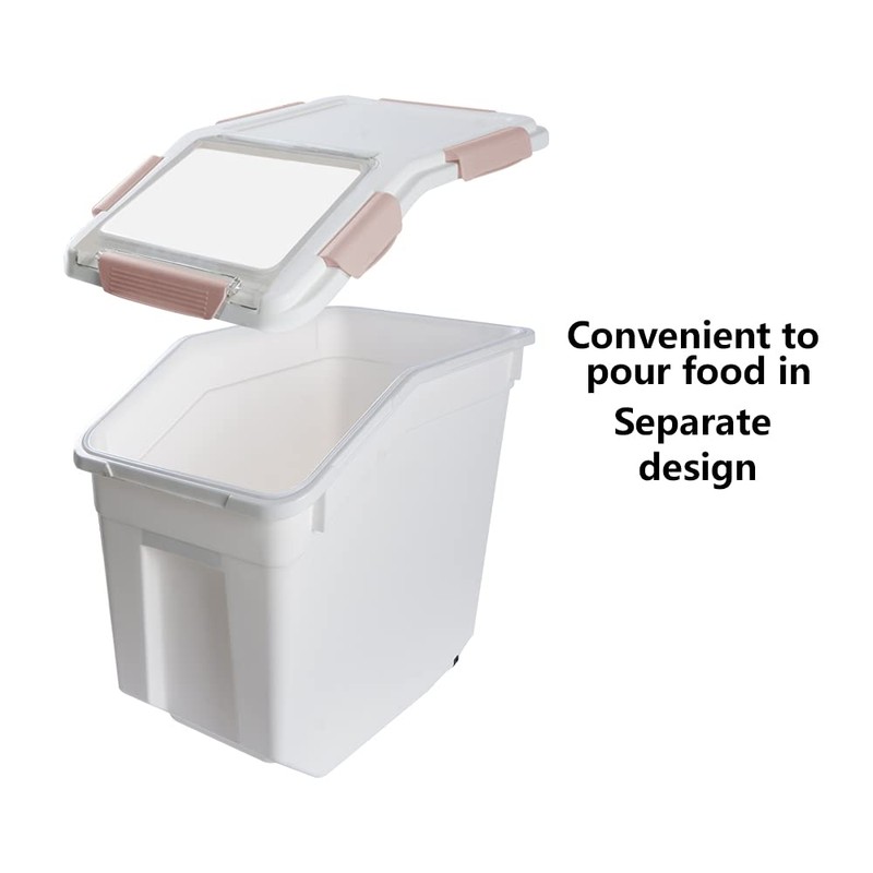 Qiveno Airtight Flour Storage Container 25 lb Rice Storage Container