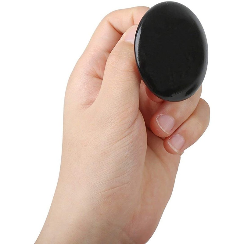 ANCLLO 2Pcs Hot Stones Mushroom Shaped Massage Stones Warmer Natural