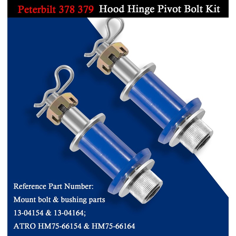 Replacement for Peterbilt 377 378 379 Hood Bolt Bushing Kit,