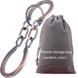 SHUYUE Classical Metal Horseshoe Puzzle Traditional Brain Teaser Puzzles Jigsaw Toy (Bronze, Normal)