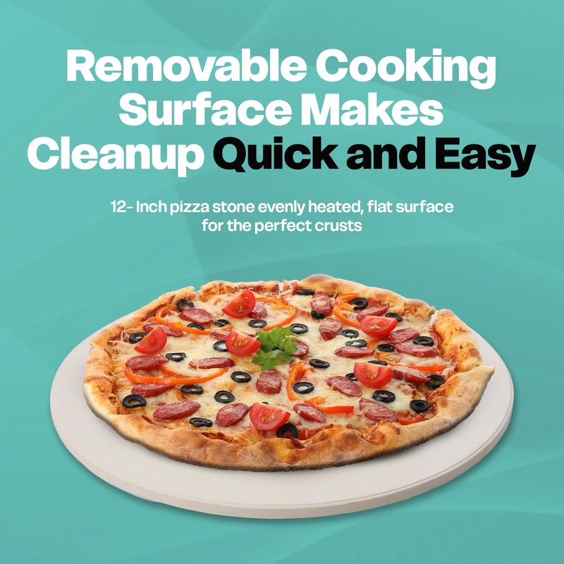 Euro Cuisine PM600 Rotating Pizza Maker with 12 Inch Non-stick