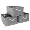 Mangata Foldable Storage Boxes, Large Fabric Baskets, Pack of 3