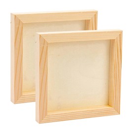2 Pack 12 x 12 Inch Unfinished Wood Cradled - Wooden Canvas Panels Boards for Painting, Drawing and DIY Crafts Projects