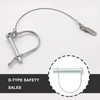 OTOTEC 4PCS D-Shape Cotter Pin Shaft Locking Retaining Pipe Pin