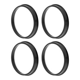 INFINAUTO 72.1mm to 66.6mm Car Wheel Hub Centric Rings Black Polycarbonate Wheels Center Shaft Shock Absorbing Hubrings 4 Pcs