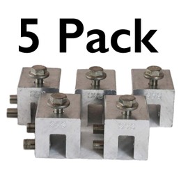 Radiant Solutions Company S5S Roof Clamp | 5-Pack for Standing Seam Metal Roof Clamps | Ideal for Heat Cable, Solar Panels, and Snow Guard Attachment | Made in the USA