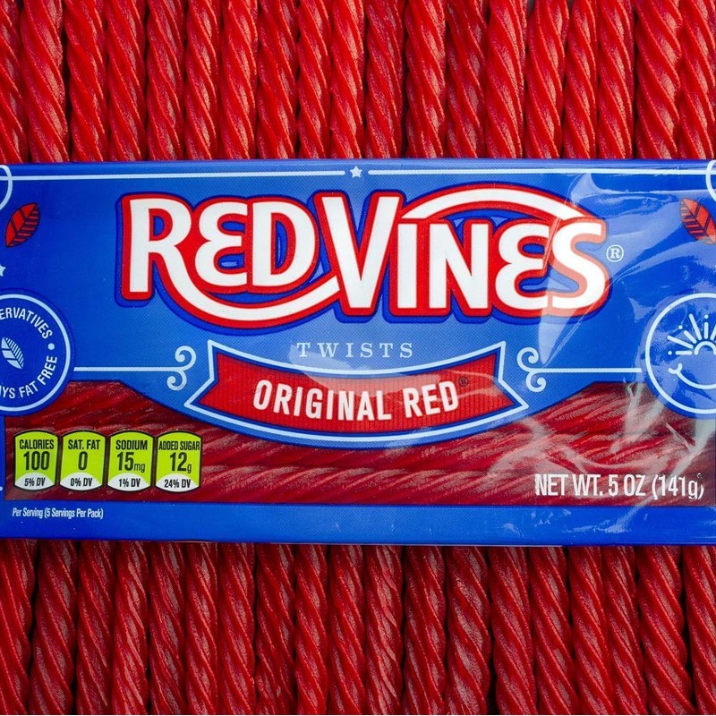 Red Vines Licorice, Original Red Flavor, 5oz Tray, Soft &
