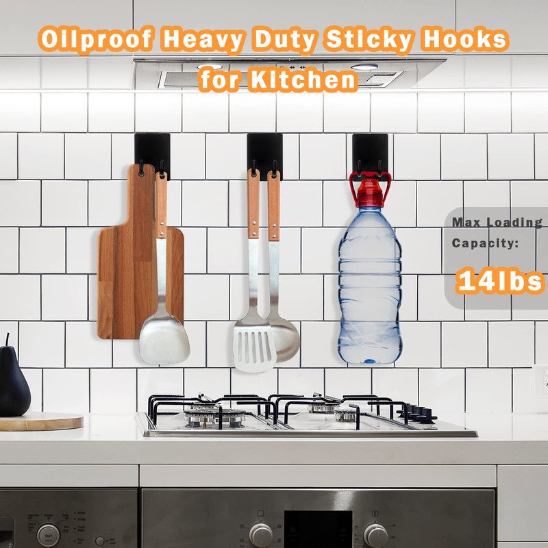 TONHTCAT Adhesive Hooks, Stick on Stainless Steel Towel Robe Razor