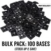 Zip Tie Adhesive-Backed Mounts 100 Pack. Professional-Grade, UV Black Cable