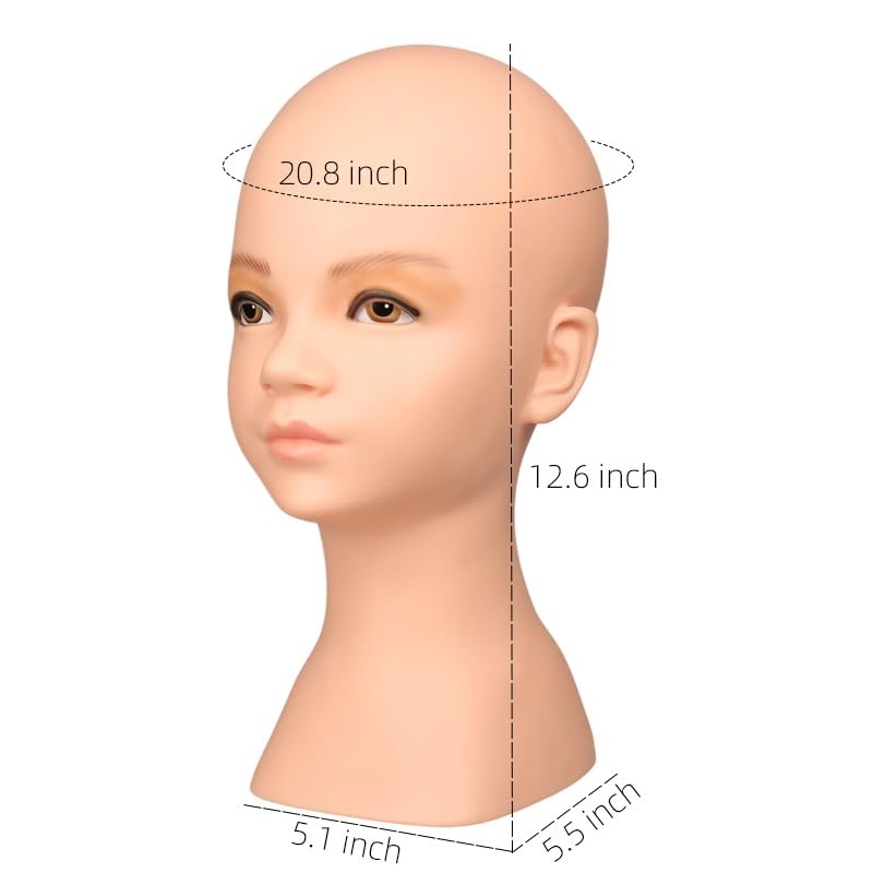MEAHUS Kids Mannequin Head Display for Hats & Face Paint