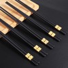 GLAMFIELDS 5 Pairs Premium Chopsticks Reusable Dishwasher Safe 9.5 Inch