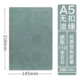 Agenda B5 Sin Hebilla, Tamaño A5, Color Verde Claro (cuadern