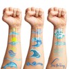 100PCS Ocean Wave Temporary Tattoos – Surf Beach Summer Theme
