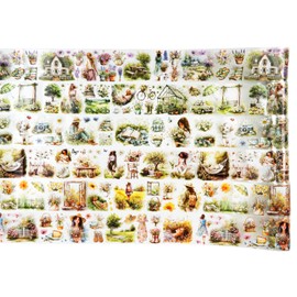 AuriicLeaf Camping PET Tapes Set, 6 Rolls of Nature Ephemera for Junk Journaling, Scrapbooking, Crafting, DIY Projects, Diaries, and Art Supplies