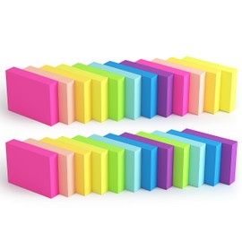 24 Pads Mini Sticky Notes 1.5 * 2 inch, Small self-Stick Notes for Post,80 Sheets/Pad, for Little Reminders in Offices,Schools and households(1.5 * 2 in (38x51mm) Bright Colors)