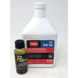 Toro 38913 SAE 0W-30 Synthetic Engine Oil 20oz Bottle and Fuel Treatment