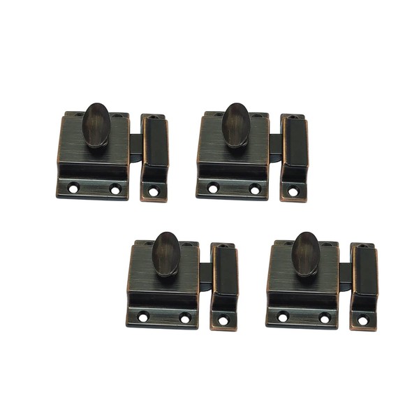 QCAA Traditional Oval Turn Cabinet Latch, Solid Brass, 2", for