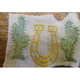 Unbranded 3 Vintage 1960's Iron on Embroided Cactus  appliques  for vintage jeans