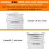 1 Pack Portable AC Exhaust Hose Coupler, 5.9" Universal Connector