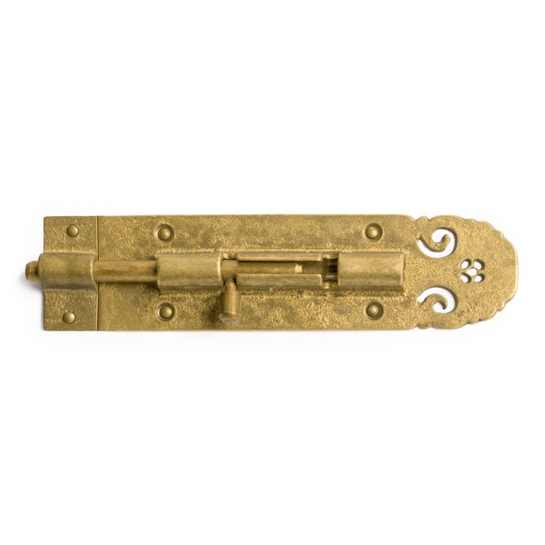 Hardware Philosophy Flush Slide Brass Door Lock Bolt Receiver Latch 6.9 Inches - Architectural, Interior Design, Furniture Cabinet Customization Hardware