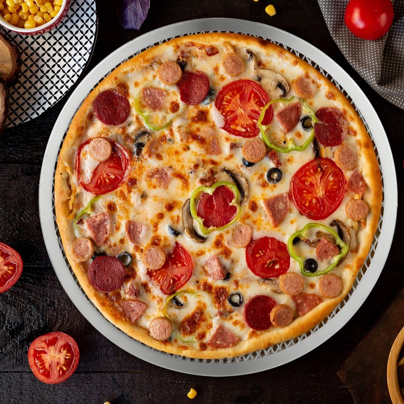 MIVIDE 4PCS 12In Mesh Pizza Screen, Pizza Trays for Oven