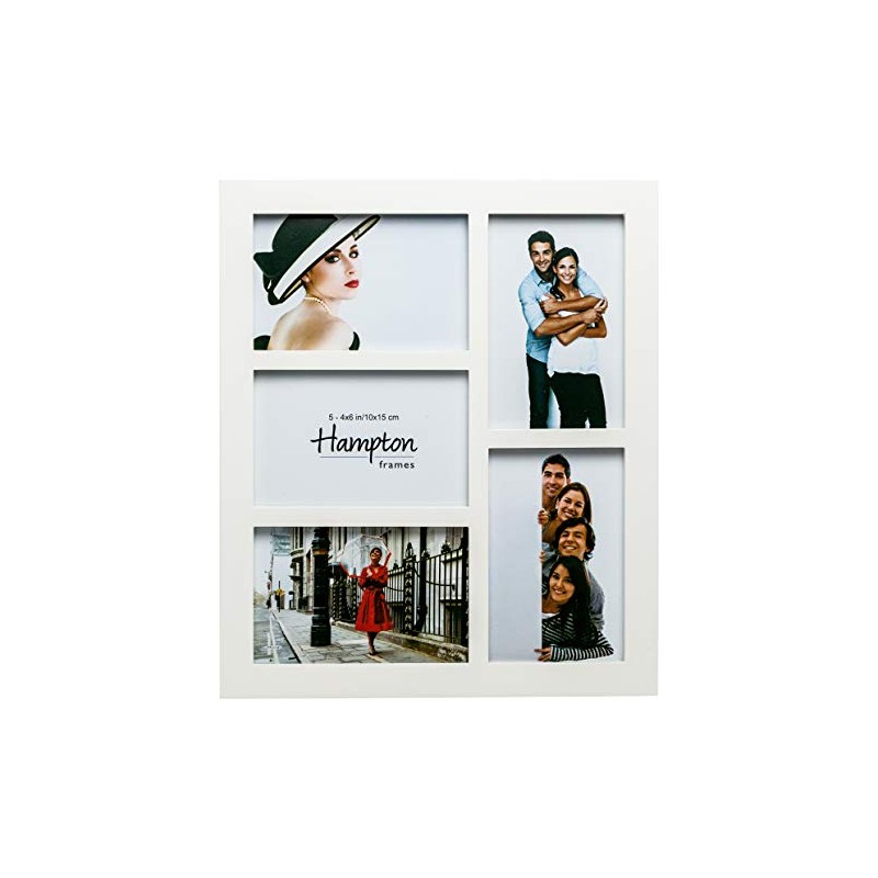 Hampton Frames GALLERY Multi Aperture Five - 4x6 (10x15cm) White