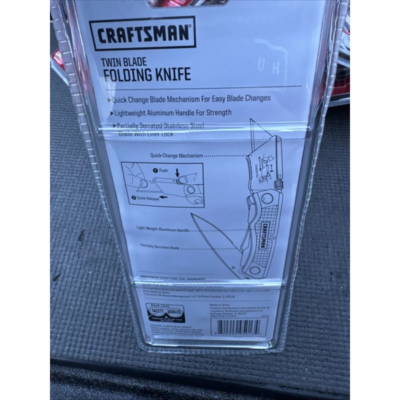 Sears Craftsman Nos Twin Blade Folding Knife 34705 Red Quick