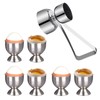 Egg Cup Set of 6, Stainless Steel Egg Cup holder