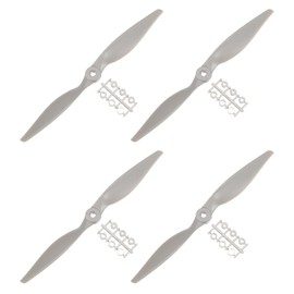 sourcing map 11x5.5 Propeller RC Propellers 2 Vane Blades Props Grey with Adapter Rings for Electric Airplane Aircraft, Pack of 4