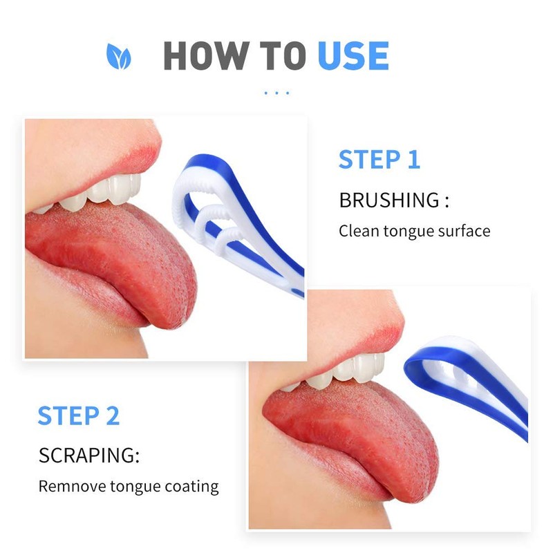 FANCI Tongue Scraper Tongue Brush 3 Color Pack, 3 pack