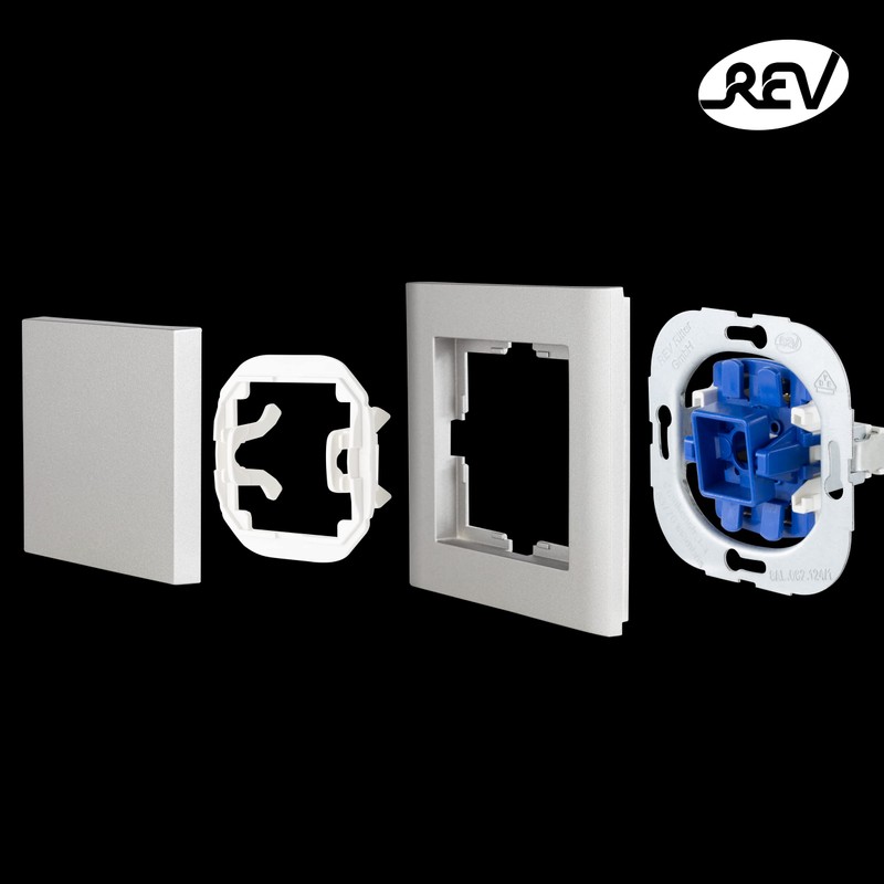 REV 0239890106 Matrix 2-Way Frame Platinum Surface-Mounted Installation, 2-fach