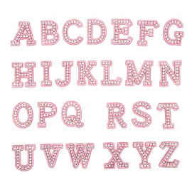 A Z 26 English Letters Garment Applique Patches Stickers Rhinestones Clothes Decoration