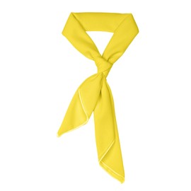 Rajputana Chiffon Scarf Ribbon Neck Scarf 23.5"x23.5" 27.5"x27.5" 30"x30" Square Solid Accessories for Costume Yellow