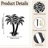 BFORXRO Metal Palm Tree Wall Art Decor, Black, 9.8x11 Inch