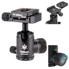 Velbon AMZQHD-S5AS 0017915858114 Medium Size Free-Cloud Head QHD-S5AS AZ Arca Swiss Compatible with Shaved Aluminum Torque Adjustment Mechanism Ball Head SLR Mirrorless Camera Head Horizontal Pan