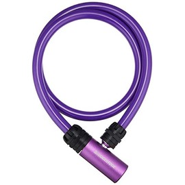 Bridgestone WL-AD.B Allock Bicycle Key Wire Lock Purple Anti-Theft Security Diameter 4.7 x 31.5 inches (12 x 80 cm)