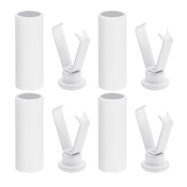 uxcell Metal Shoe Lace Tips, 4Pcs Shoelace Head, Cylindrical Tips Cords End Replacement for Shoestring (White)