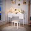 Makeup Vanity Dressing Table Desk w/ Stool Drawer Flip Top