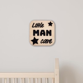 Little Man Cave Wooden Sign, Baby Boy Nursery Décor, Playroom Wall/Door Hanging, Child's Bedroom Décor, Toddler Gift, New Born Baby Boy Gift