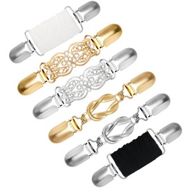Chanaco 6Pcs Cinch Clips Vintage Dress Clip Back Cinch Set Retro Waist Cincher Sweater Clip for Cardigans Shawl Shirt Scarf Shirt Clips for Women to Tighten