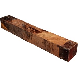 GLOBALWOODS 1 Cocobolo Turning Wood Blank 1.5" x 1.5" x 18" Premium Exotic Lumber for Expert Woodturners | Woodturning Blanks | Turning Wood Blocks