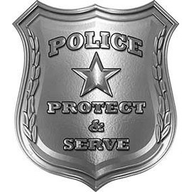 Weston Ink Reflective Protect and Serve Police Law Enforcement Decal in Silver