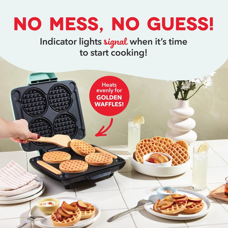 DASH Multi Mini Waffle Maker: Four Mini Waffles, Perfect for